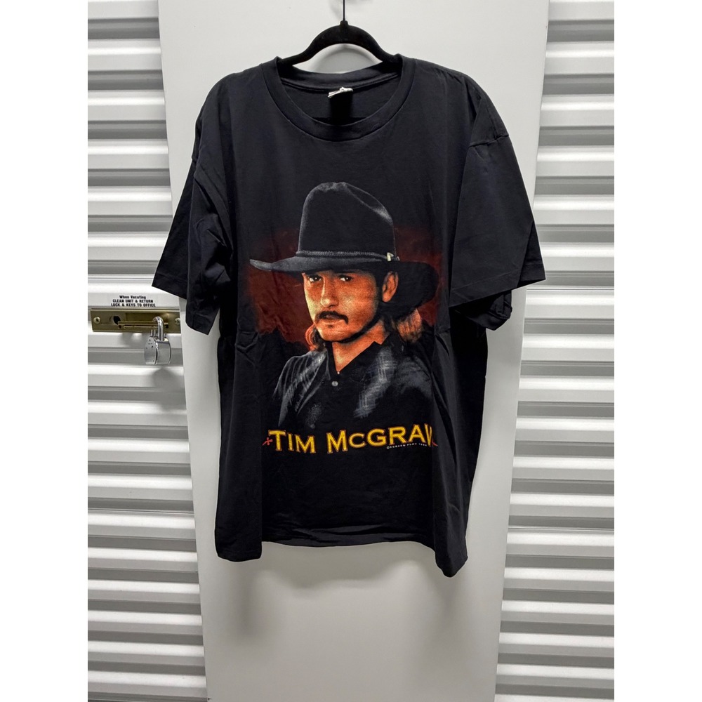 1994 Vintage Tim McGraw T-Shirt Mens XL Black Don't Take The Girl 90s Good